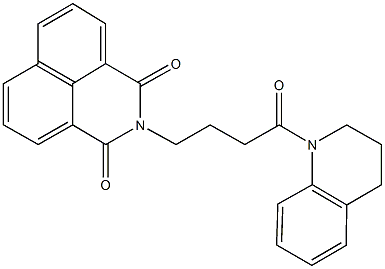 2-[4-(3,4-dihydro-1(2H)-quinolinyl)-4-oxobutyl]-1H-benzo[de]isoquinoline-1,3(2H)-dione 구조식 이미지