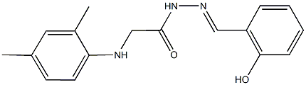 2-(2,4-dimethylanilino)-N'-(2-hydroxybenzylidene)acetohydrazide 구조식 이미지