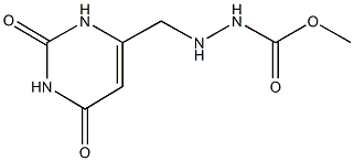 methyl 2-[(2,6-dioxo-1,2,3,6-tetrahydro-4-pyrimidinyl)methyl]hydrazinecarboxylate Structure