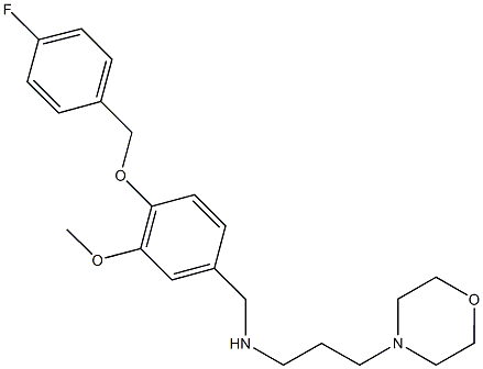 N-{4-[(4-fluorobenzyl)oxy]-3-methoxybenzyl}-N-[3-(4-morpholinyl)propyl]amine 구조식 이미지
