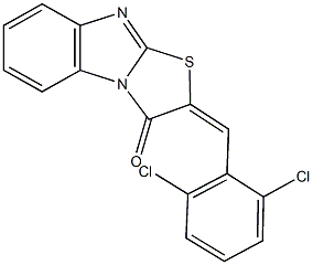 2-(2,6-dichlorobenzylidene)[1,3]thiazolo[3,2-a]benzimidazol-3(2H)-one 구조식 이미지
