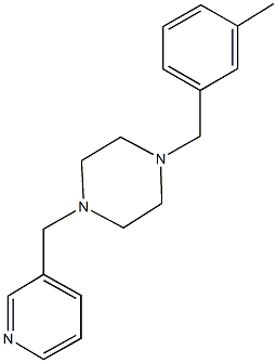 1-(3-methylbenzyl)-4-(3-pyridinylmethyl)piperazine Structure