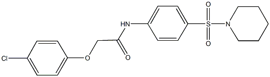 2-(4-chlorophenoxy)-N-[4-(piperidin-1-ylsulfonyl)phenyl]acetamide Structure