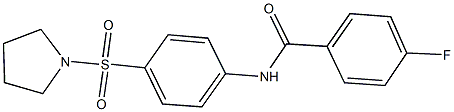 4-fluoro-N-[4-(pyrrolidin-1-ylsulfonyl)phenyl]benzamide 구조식 이미지