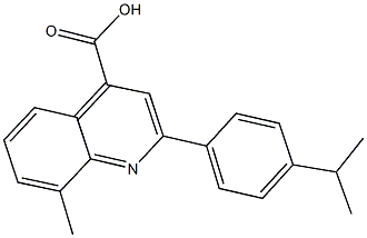 2-(4-isopropylphenyl)-8-methyl-4-quinolinecarboxylic acid 구조식 이미지