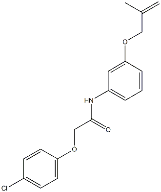 2-(4-chlorophenoxy)-N-{3-[(2-methyl-2-propenyl)oxy]phenyl}acetamide 구조식 이미지