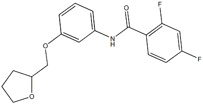 2,4-difluoro-N-[3-(tetrahydro-2-furanylmethoxy)phenyl]benzamide 구조식 이미지