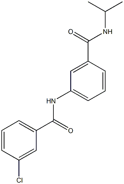 3-[(3-chlorobenzoyl)amino]-N-isopropylbenzamide Structure