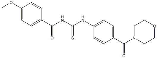 N-(4-methoxybenzoyl)-N'-[4-(4-morpholinylcarbonyl)phenyl]thiourea Structure