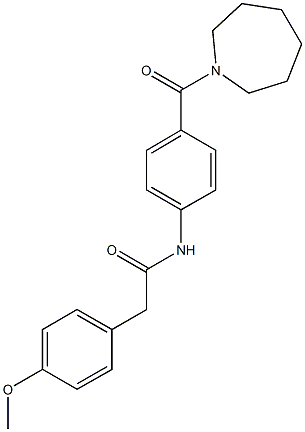 N-[4-(1-azepanylcarbonyl)phenyl]-2-(4-methoxyphenyl)acetamide 구조식 이미지