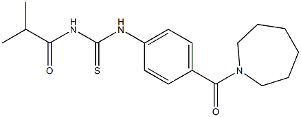 N-[4-(1-azepanylcarbonyl)phenyl]-N'-isobutyrylthiourea Structure