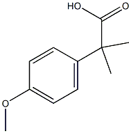 2-(4-Methoxyphenyl)-2-methylpropanoic acid 구조식 이미지