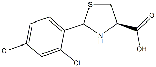 2-(2,4-dichlorophenyl)-1,3-thiazolidine-4-carboxylic acid 구조식 이미지