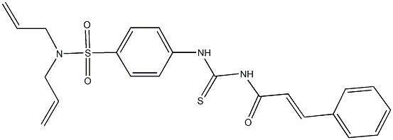 N,N-diallyl-4-{[(cinnamoylamino)carbothioyl]amino}benzenesulfonamide 구조식 이미지