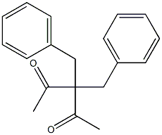 3,3-dibenzyl-2,4-pentanedione 구조식 이미지