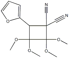 4-(2-furyl)-2,2,3,3-tetramethoxy-1,1-cyclobutanedicarbonitrile Structure
