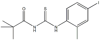 N-(2,2-dimethylpropanoyl)-N'-(4-iodo-2-methylphenyl)thiourea 구조식 이미지