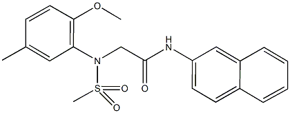 2-[2-methoxy-5-methyl(methylsulfonyl)anilino]-N-(2-naphthyl)acetamide 구조식 이미지