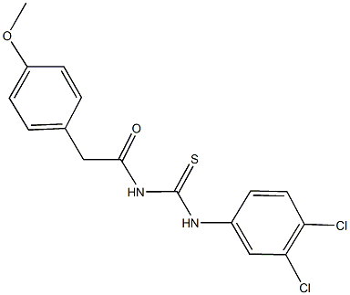 N-(3,4-dichlorophenyl)-N'-[(4-methoxyphenyl)acetyl]thiourea 구조식 이미지