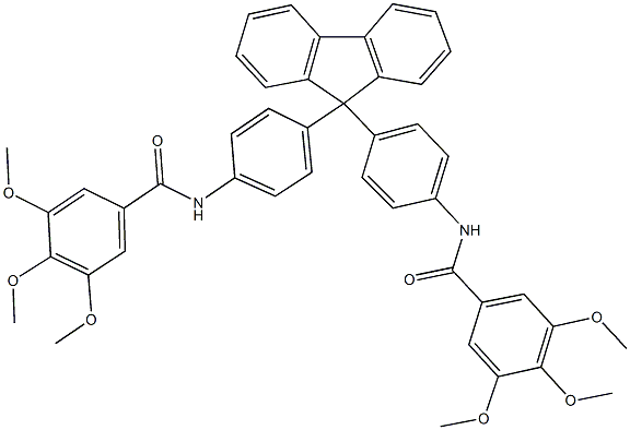 3,4,5-trimethoxy-N-[4-(9-{4-[(3,4,5-trimethoxybenzoyl)amino]phenyl}-9H-fluoren-9-yl)phenyl]benzamide Structure