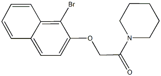 1-bromo-2-naphthyl 2-oxo-2-(1-piperidinyl)ethyl ether Structure