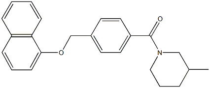 3-methyl-1-{4-[(1-naphthyloxy)methyl]benzoyl}piperidine Structure