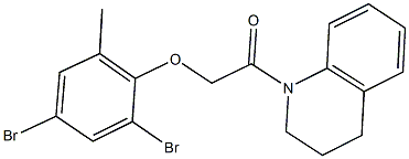 2,4-dibromo-6-methylphenyl 2-(3,4-dihydro-1(2H)-quinolinyl)-2-oxoethyl ether Structure