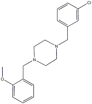 2-{[4-(3-chlorobenzyl)-1-piperazinyl]methyl}phenyl methyl ether Structure