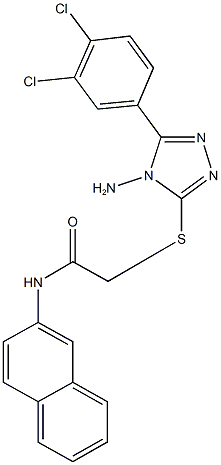 2-{[4-amino-5-(3,4-dichlorophenyl)-4H-1,2,4-triazol-3-yl]thio}-N-(2-naphthyl)acetamide 구조식 이미지