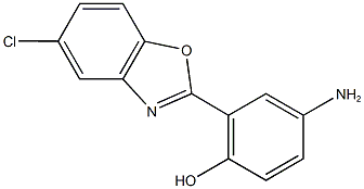 4-amino-2-(5-chloro-1,3-benzoxazol-2-yl)phenol 구조식 이미지