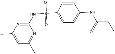 N-(4-{[(4,6-dimethyl-2-pyrimidinyl)amino]sulfonyl}phenyl)propanamide 구조식 이미지