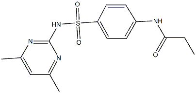 N-(4-{[(4,6-dimethyl-2-pyrimidinyl)amino]sulfonyl}phenyl)propanamide Structure