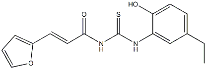 N-(5-ethyl-2-hydroxyphenyl)-N'-[3-(2-furyl)acryloyl]thiourea 구조식 이미지