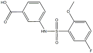 3-{[(5-fluoro-2-methoxyphenyl)sulfonyl]amino}benzoic acid 구조식 이미지