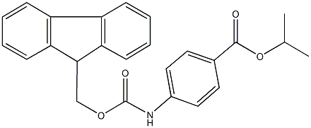 isopropyl 4-{[(9H-fluoren-9-ylmethoxy)carbonyl]amino}benzoate Structure