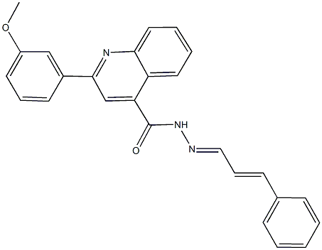 2-(3-methoxyphenyl)-N'-(3-phenyl-2-propenylidene)-4-quinolinecarbohydrazide 구조식 이미지