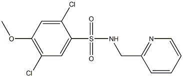 2,5-dichloro-4-methoxy-N-(2-pyridinylmethyl)benzenesulfonamide 구조식 이미지