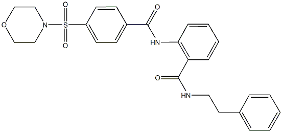 2-{[4-(4-morpholinylsulfonyl)benzoyl]amino}-N-(2-phenylethyl)benzamide Structure