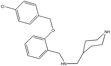 N-{2-[(4-chlorobenzyl)oxy]benzyl}-N-(4-piperidinylmethyl)amine Structure
