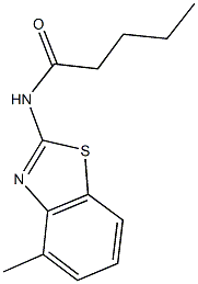 N-(4-methyl-1,3-benzothiazol-2-yl)pentanamide 구조식 이미지