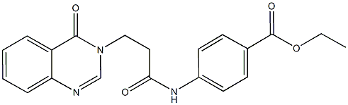 ethyl 4-{[3-(4-oxo-3(4H)-quinazolinyl)propanoyl]amino}benzoate 구조식 이미지