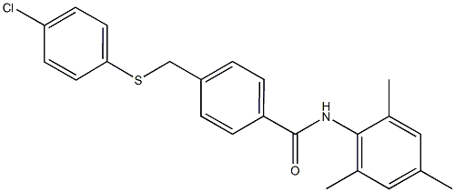 4-{[(4-chlorophenyl)sulfanyl]methyl}-N-mesitylbenzamide 구조식 이미지