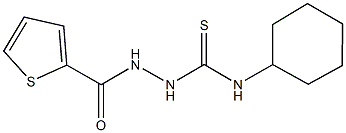 N-cyclohexyl-2-(2-thienylcarbonyl)hydrazinecarbothioamide 구조식 이미지