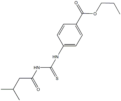 propyl 4-({[(3-methylbutanoyl)amino]carbothioyl}amino)benzoate 구조식 이미지