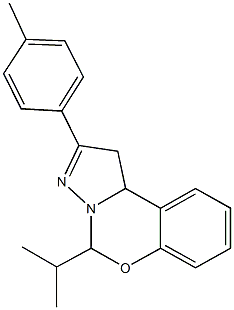 5-isopropyl-2-(4-methylphenyl)-1,10b-dihydropyrazolo[1,5-c][1,3]benzoxazine 구조식 이미지