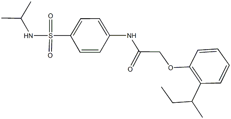 2-(2-sec-butylphenoxy)-N-{4-[(isopropylamino)sulfonyl]phenyl}acetamide 구조식 이미지