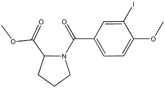 methyl 1-(3-iodo-4-methoxybenzoyl)-2-pyrrolidinecarboxylate 구조식 이미지