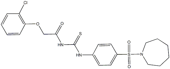 N-[4-(1-azepanylsulfonyl)phenyl]-N'-[(2-chlorophenoxy)acetyl]thiourea 구조식 이미지