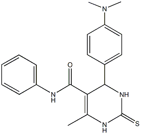 4-[4-(dimethylamino)phenyl]-6-methyl-N-phenyl-2-thioxo-1,2,3,4-tetrahydro-5-pyrimidinecarboxamide 구조식 이미지