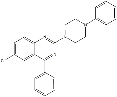 6-chloro-4-phenyl-2-(4-phenyl-1-piperazinyl)quinazoline Structure